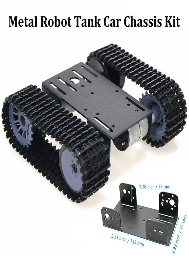 SmaringWing Professional DIY Tracked Robot Chassis Smart Tank Car Platform Kit with 2pcs High Torque DC Motors, Caterpillar Robotic Crawler Sciences Eduactional Model for Arduino Raspberry Pi STEAM - Image 3